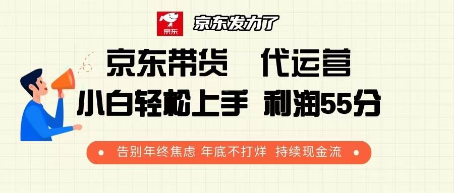 图片[1]-京东带货 代运营 利润55分 告别年终焦虑 年底不打烊 持续现金流-三玖社区