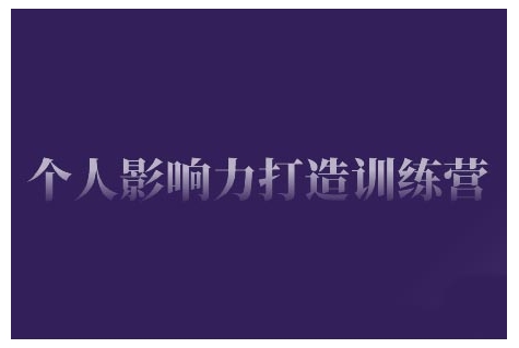 个人影响力打造训练营，掌握公域引流、私域运营、产品定位等核心技能，实现从0到1的个人IP蜕变