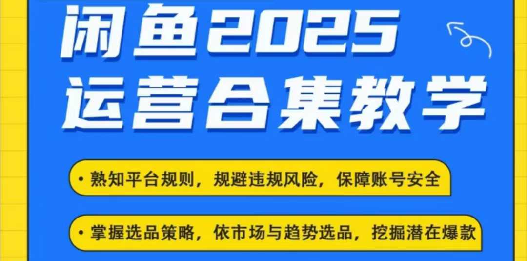 2025闲鱼电商运营全集，2025最新咸鱼玩法