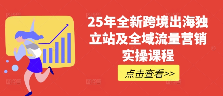 25年全新跨境出海独立站及全域流量营销实操课程，跨境电商独立站TIKTOK全域营销普货特货玩法大全-飞鱼网创