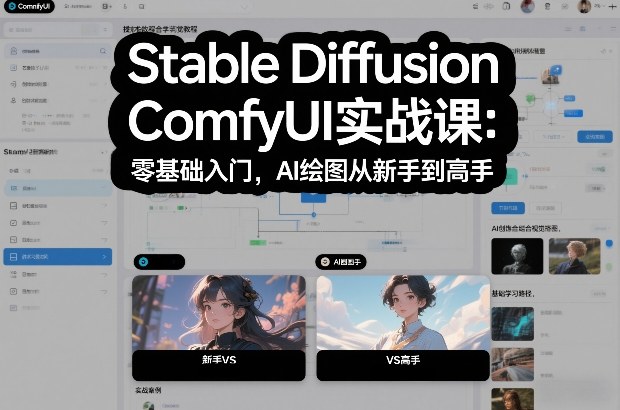 Stable Diffusion ComfyUI实战课:零基础入门,AI绘图从新手到高手-百盟网