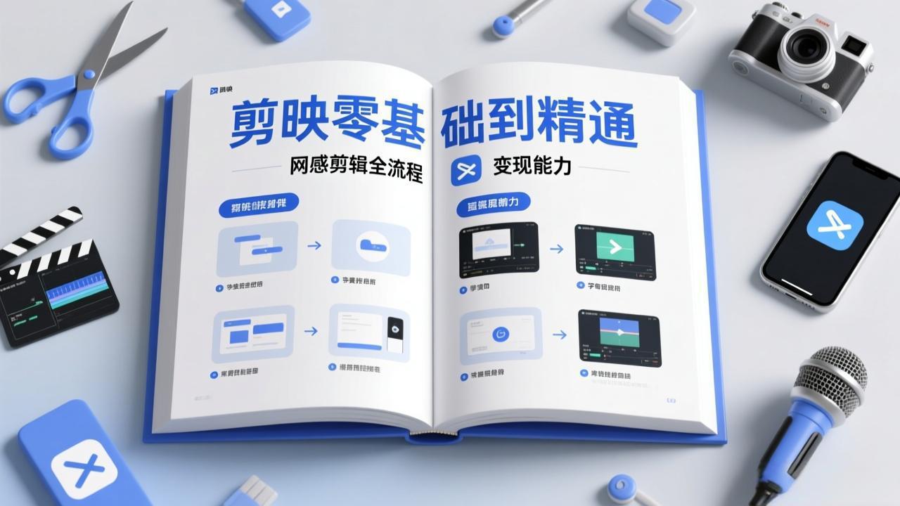 剪映零基础也能快速上手,从入门到精通掌握网感剪辑全流程,掌握能直接变现的剪辑能力-百盟网