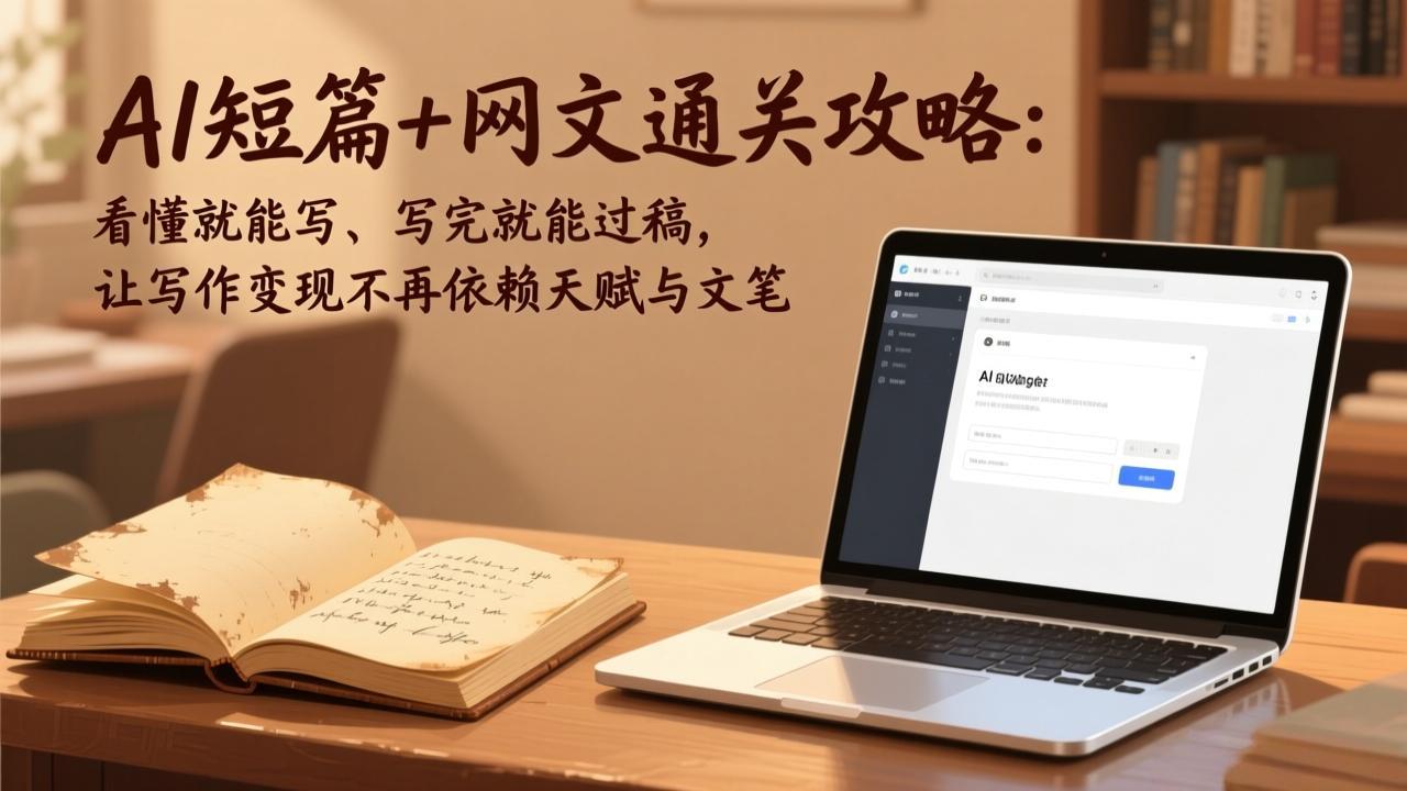 AI短篇+网文通关攻略:看懂就能写、写完就能过稿,让写作变现不再依赖天赋与文笔-百盟网