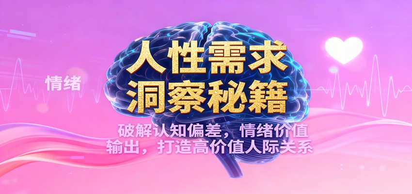 人性需求洞察秘籍,破解认知偏差,情绪价值输出,打造高价值人际关系-百盟网