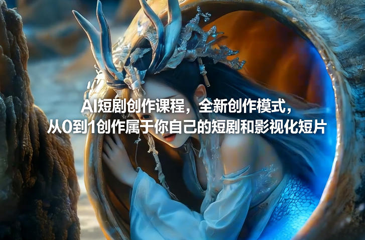 AI短剧创作课程,全新创作模式,从0到1创作属于你自己的短剧和影视化短片-百盟网