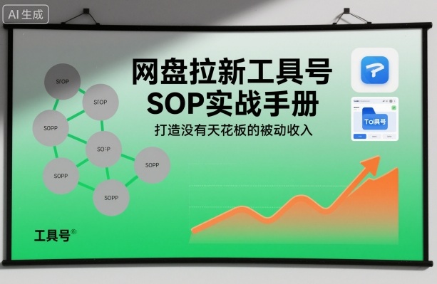 网盘拉新工具号SOP实战手册,打造没有天花板的被动收入-百盟网
