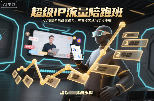 超级IP流量陪跑班,大V流量密码倾囊相授,可直接落地的实操步骤-百盟网