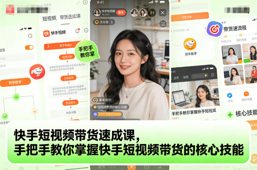 快手短视频带货速成课,手把手教你掌握快手短视频带货的核心技能-百盟网