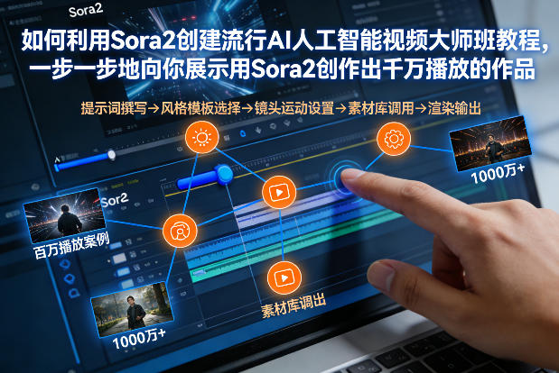 如何利用Sora2创建流行AI人工智能视频大师班,一步一步地向你展示用Sora2创作出千万播放的作品-百盟网