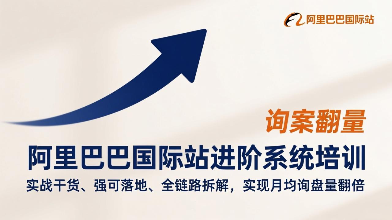 阿里巴巴国际站进阶系统培训,实战干货、强可落地、全链路拆解,实现月均询盘量翻倍-百盟网