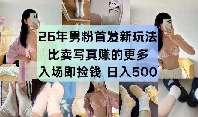 26年男粉首发最新3.0玩法,独此一家,比卖写真賺的更多,入场即捡钱,日入5张【揭秘】-百盟网