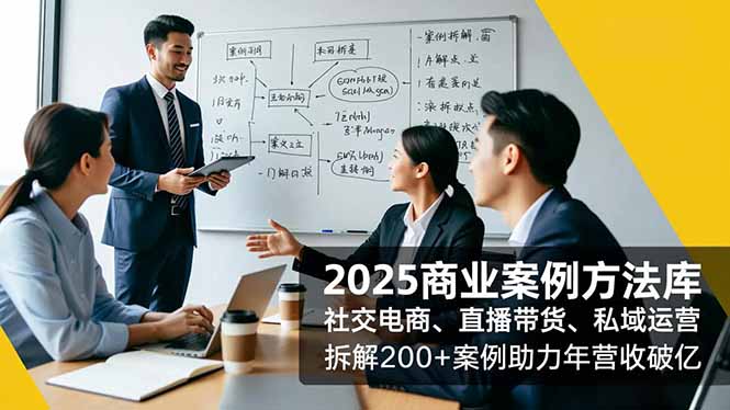 2025商业案例方法库,社交电商、直播带货、私域运营,拆解200+案例助力年营收破亿-百盟网