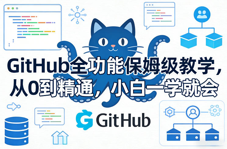 GitHub全功能保姆级教学,从0到精通,小白一学就会-百盟网