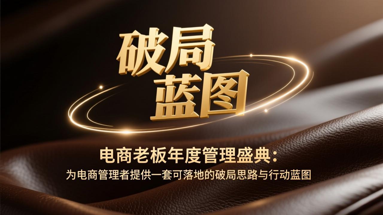 电商老板年度管理盛典:为电商管理者提供一套可落地的破局思路与行动蓝图-百盟网