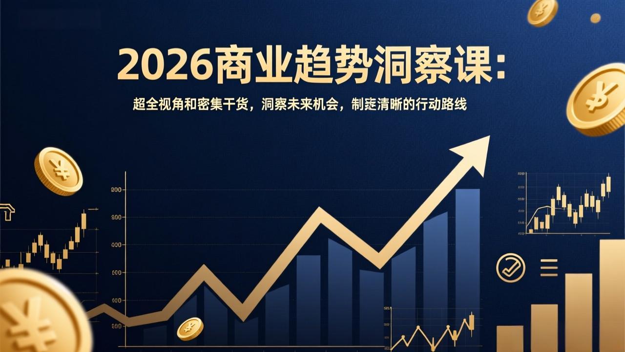2026商业趋势洞察课:超全视角和密集干货,洞察未来机会,制定清晰的行动路线-百盟网