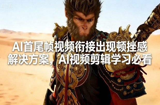 AI首尾帧视频衔接出现顿挫感解决方案,AI视频剪辑学习必看-百盟网