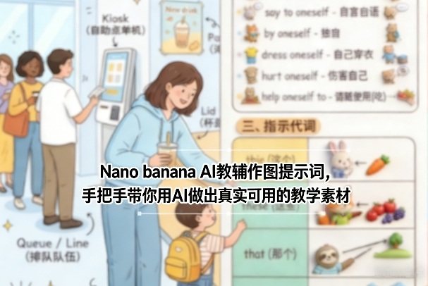 Nano banana AI教辅作图提示词,手把手带你用AI做出真实可用的教学素材-百盟网