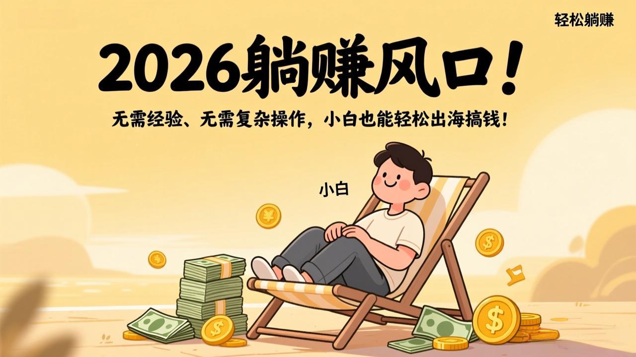 2026躺赚风口!无需经验、无需复杂操作,小白也能轻松出海搞钱!-百盟网