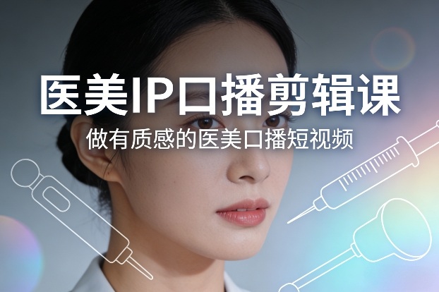 医美IP口播剪辑课,做有质感的医美口播短视频-百盟网