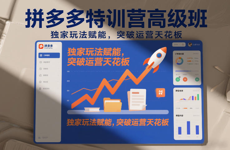 拼多多特训营高阶班,独家玩法赋能,突破运营天花板(更新26年2月)-百盟网