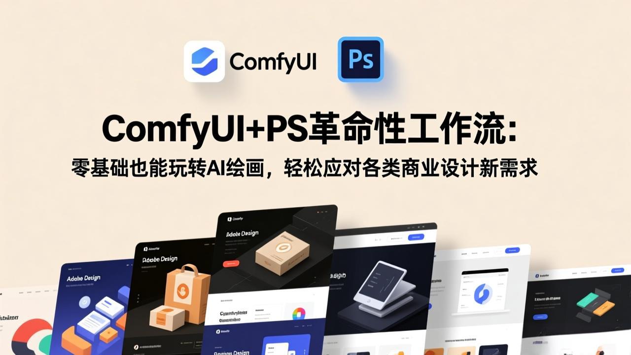 ComfyUI+PS革命性工作流:零基础也能玩转AI绘画,轻松应对各类商业设计新需求-百盟网