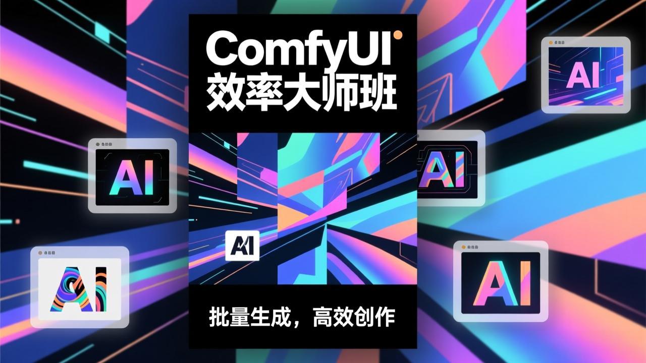 ComfyUI效率大师班:工作流搭建,批量生成,将个人AI出图效率提升5-10倍,月接单收入1-3万-百盟网
