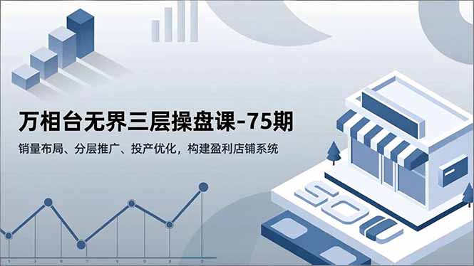 万相台无界三层操盘课-75期,销量布局、分层推广、投产优化,构建盈利店铺系统-百盟网