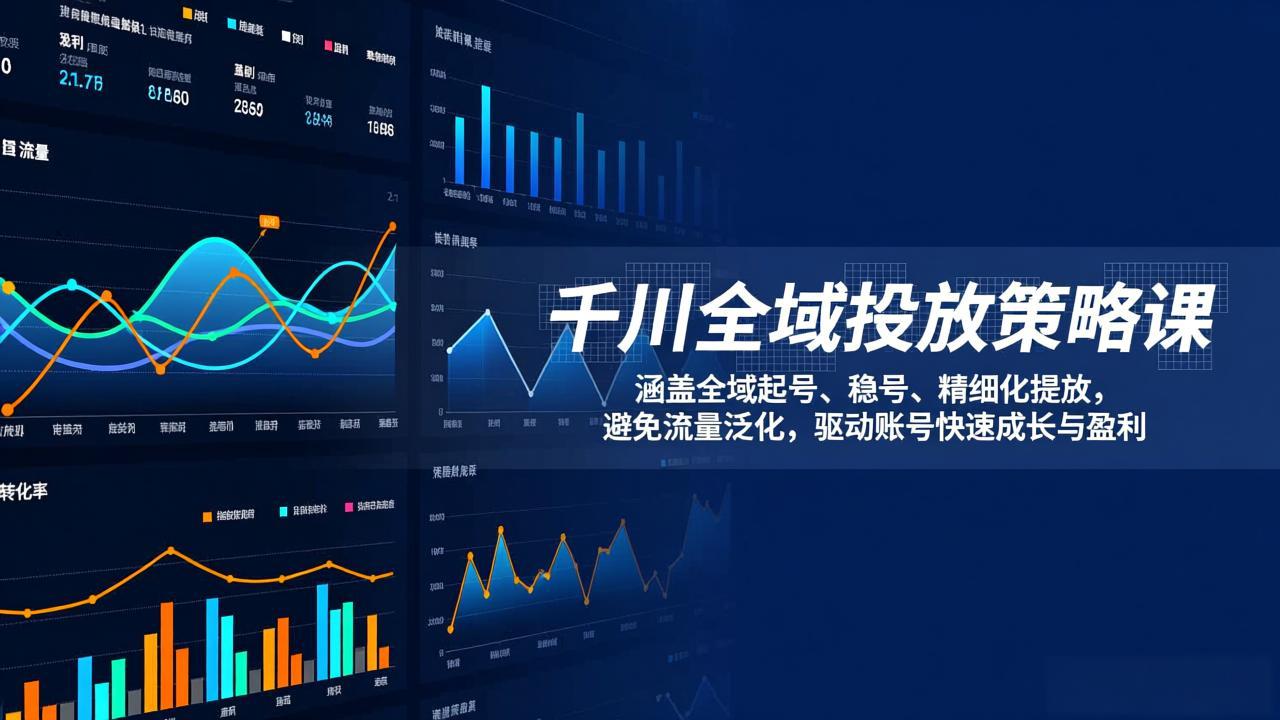 千川全域投放策略课:涵盖全域起号、稳号、精细化投放,避免流量泛化,驱动账号快速成长与盈利-百盟网