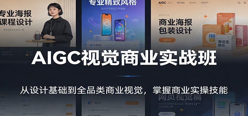 AIGC视觉商业实战班:从设计基础到全品类商业视觉,掌握商业实操技能-百盟网