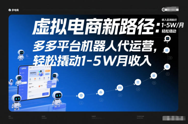 虚拟电商新路径:多多平台机器人代运营,轻松撬动1-5W月收入【揭秘】-百盟网