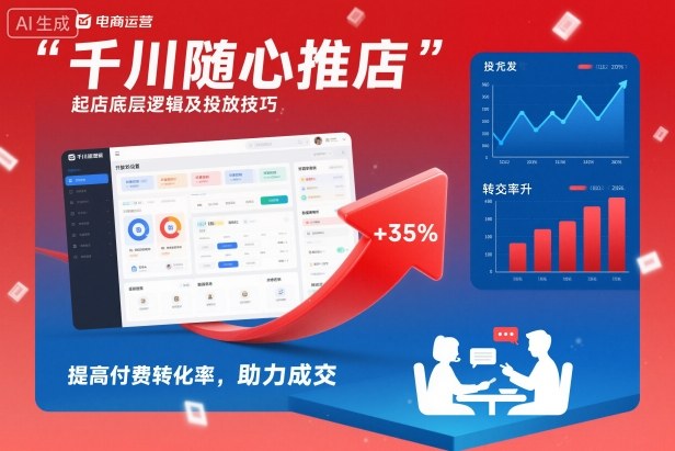 千川随心推起店底层逻辑及投放技巧,提高付费转化率,助力成交-百盟网