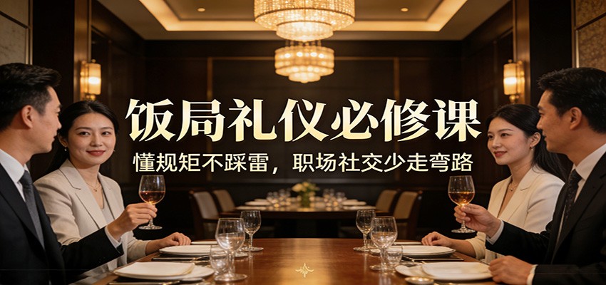 公众号收费文章:《饭局礼仪必修课:懂规矩不踩雷,职场社交少走弯路》-百盟网