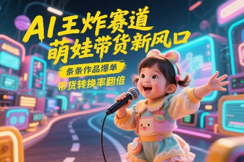 AI王炸赛道,萌娃带货新风口,条条作品爆单,带货转换率翻倍,核心逻辑拆解-百盟网