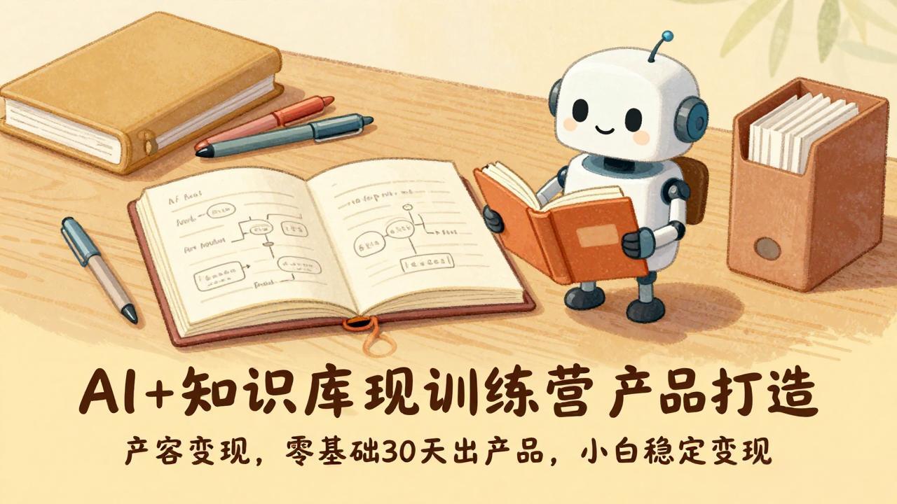 AI+知识库变现训练营,产品打造、内容创作、全平台变现,零基础30天出产品,小白稳定变现-百盟网