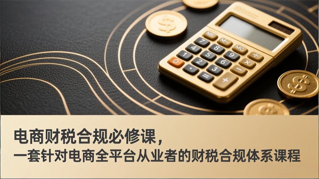 电商财税合规必修课,是一套针对电商全平台从业者的财税合规体系课程-百盟网