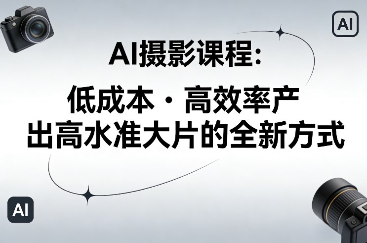 AI摄影课程,低成本高效率产出高水准大片的全新方式-百盟网
